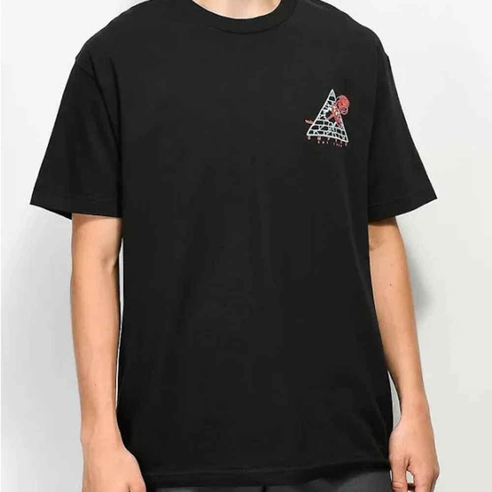 EMPYRE BROKEN ROSES BLACK T LARGE